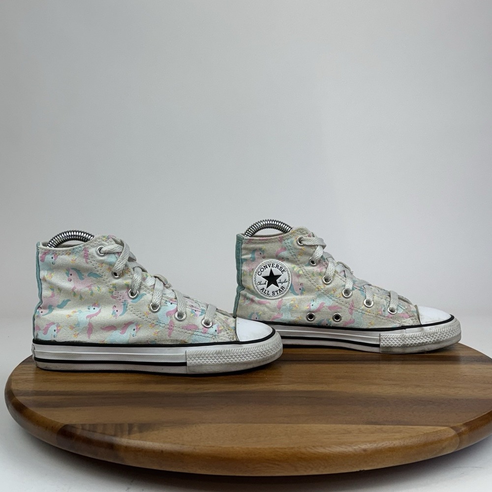 Big Kids Girls Converse Chuck All Star Unicorns Hi Top Sneakers Shoes Size 1 Y